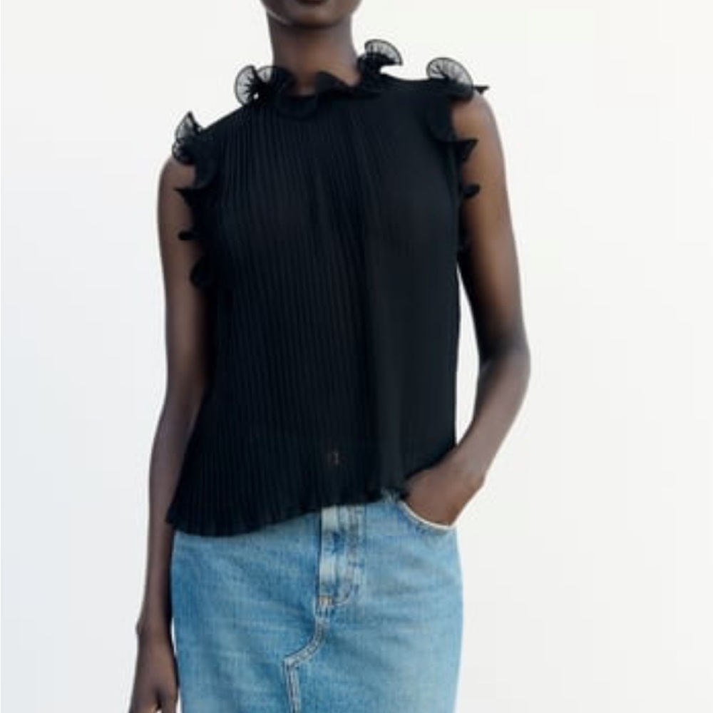 ZARA ruffle top